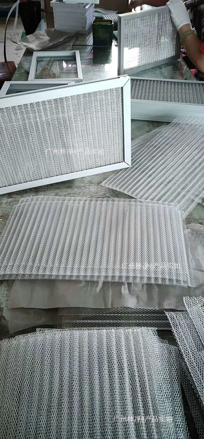 金屬網(wǎng)過濾器框架：鍍鋅鋼板、鋁合金或不銹鋼